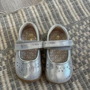Silver Kids Mary Jane Shoes